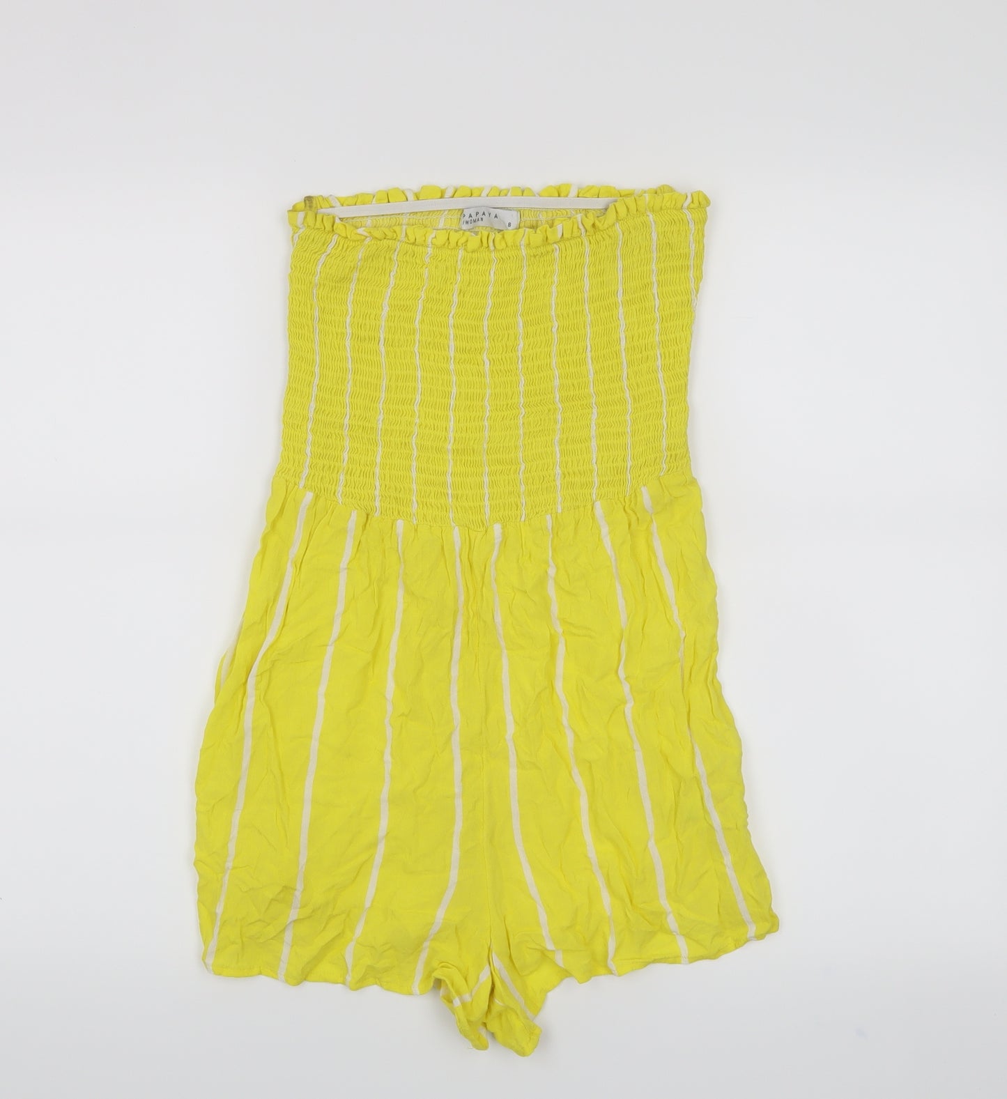 Papaya Womens Yellow   Romper One-Piece Size 8