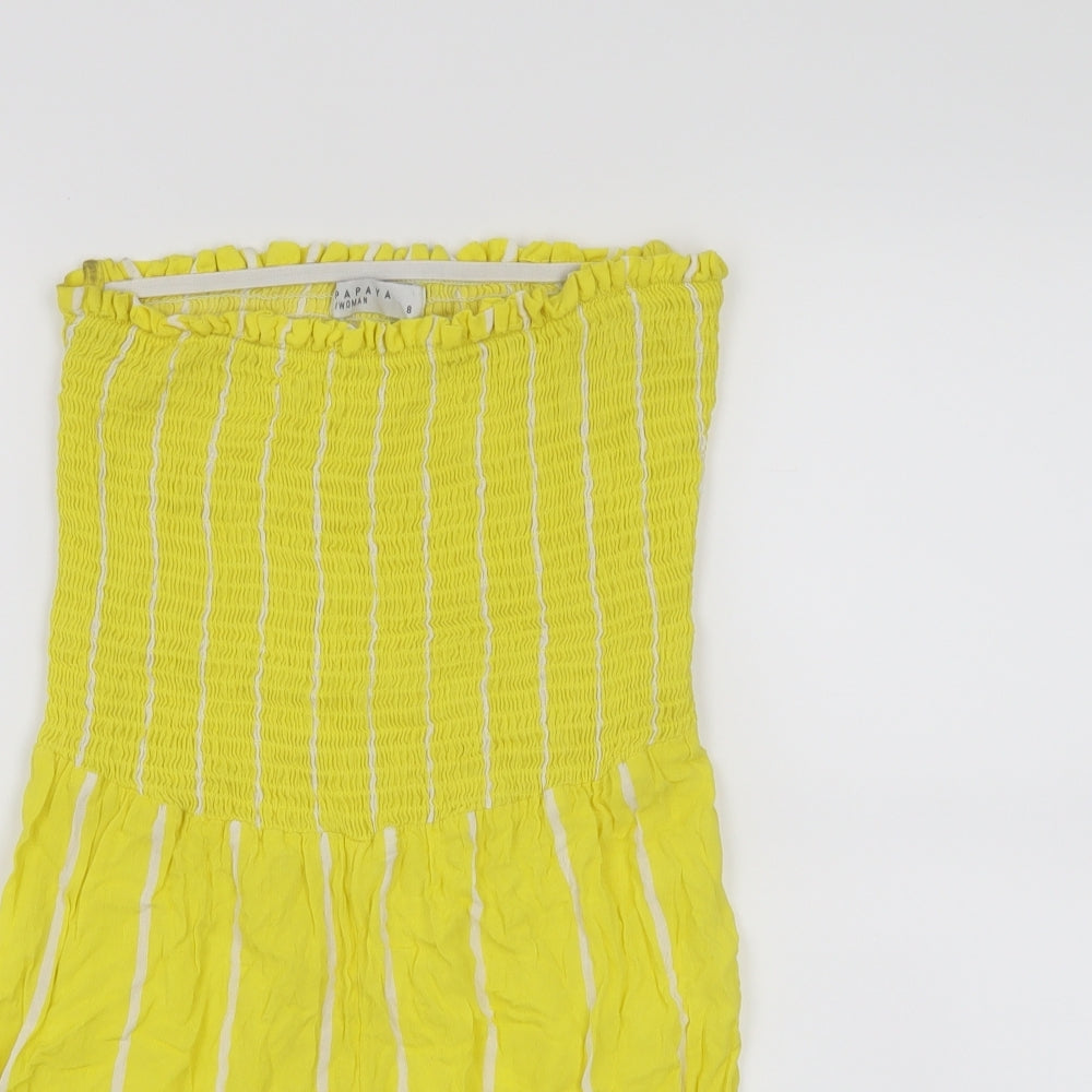 Papaya Womens Yellow   Romper One-Piece Size 8