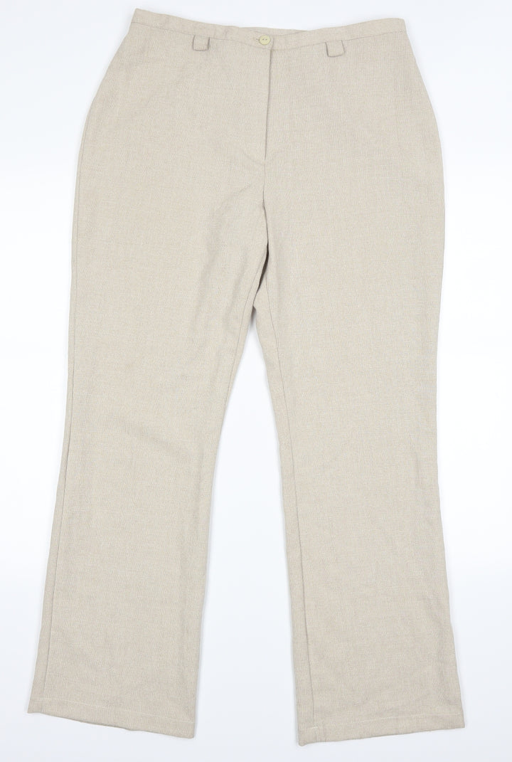 VINCI Womens Beige   Trousers  Size 14 L28 in