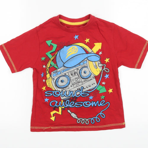 St Bernard Boys Red   Basic T-Shirt Size 5 Years