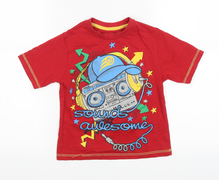 St Bernard Boys Red Basic T-Shirt Size 5 Years