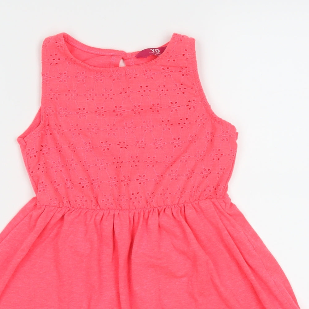 YD  Girls Pink   Fit & Flare  Size 6-7 Years