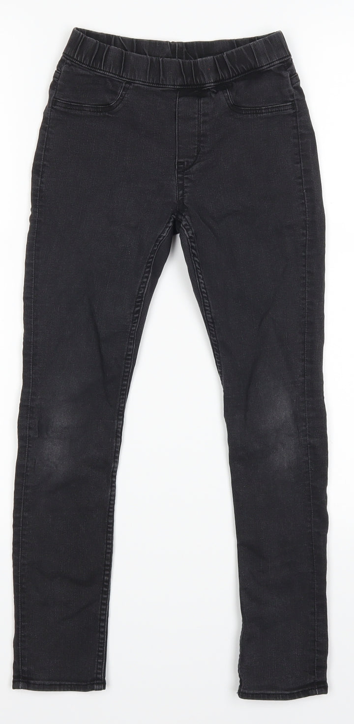 H&M Girls Black   Skinny Jeans Size 7-8 Years