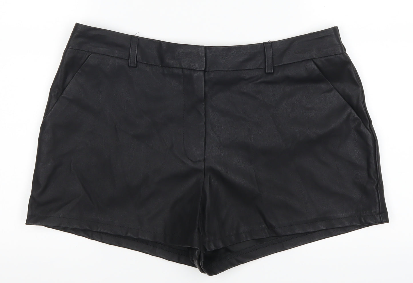 Papaya Womens Black   Hot Pants Shorts Size 12