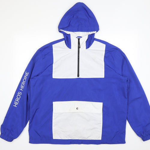 heros heroine Mens Blue   Windbreaker Coat Size L