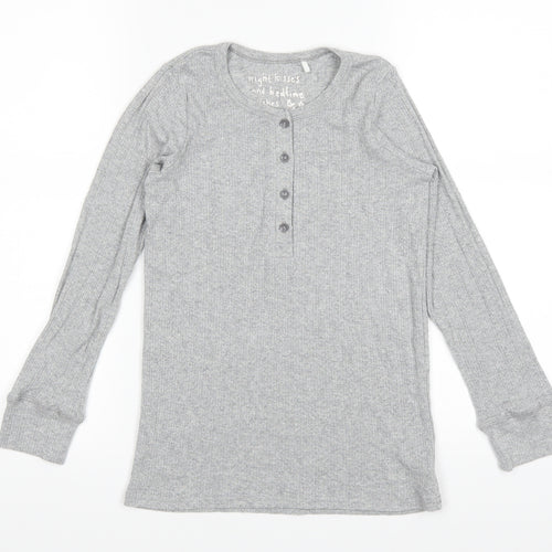 NEXT Girls Grey   Pullover Jumper Size 10 Years  - Metalic