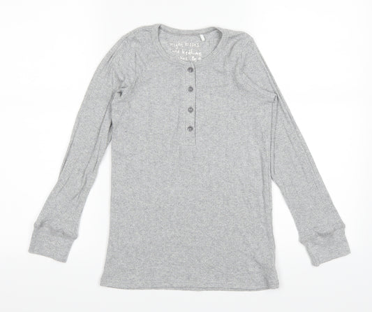 NEXT Girls Grey   Pullover Jumper Size 10 Years  - Metalic