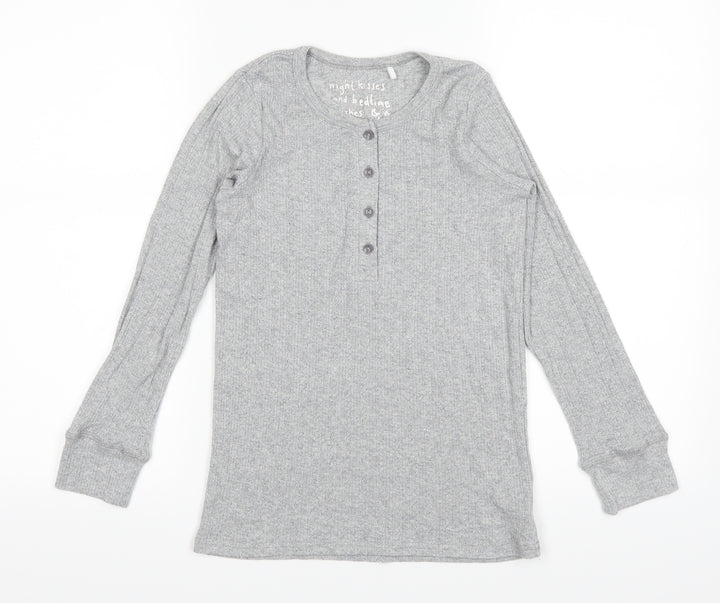 NEXT Girls Grey   Pullover Jumper Size 10 Years  - Metalic