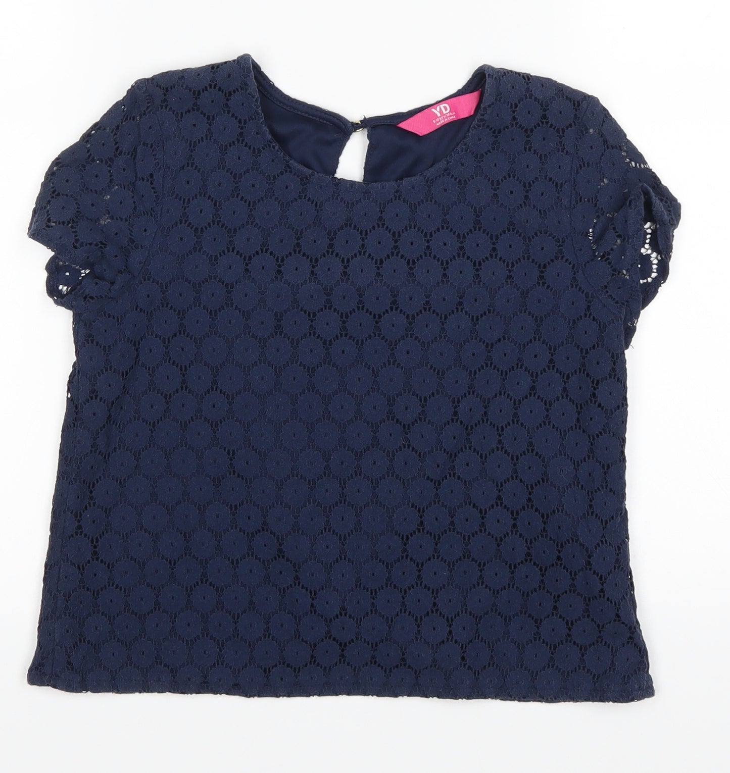 YD  Girls Blue   Basic T-Shirt Size 9-10 Years