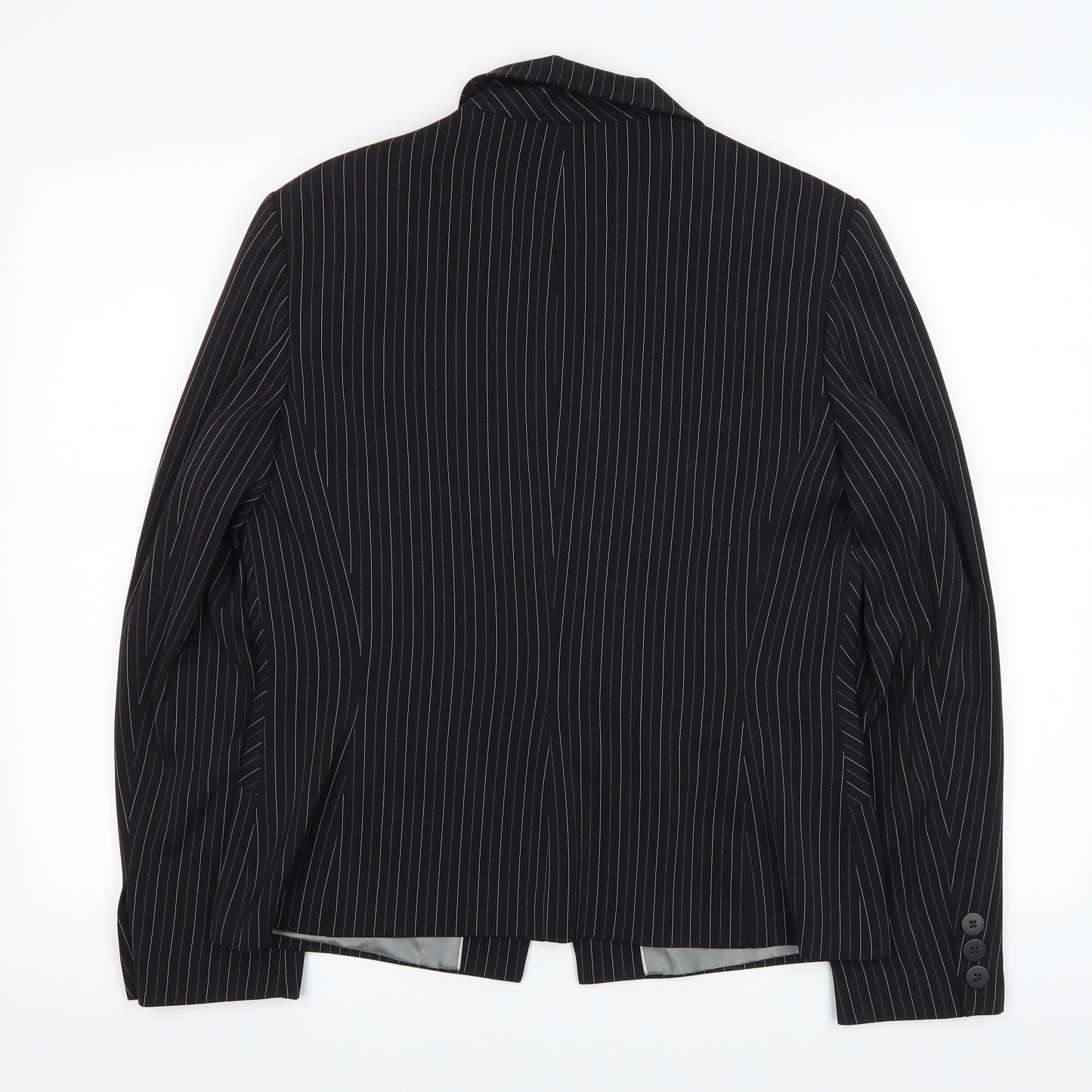NEXT Womens Black Striped  Jacket Blazer Size 14