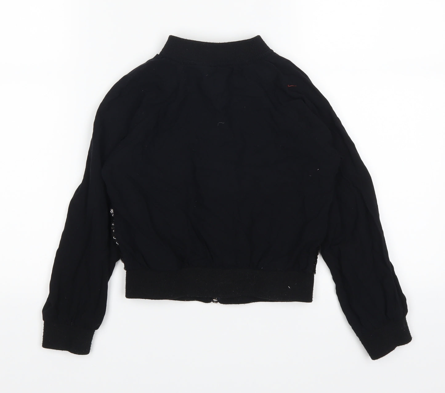 H&M Girls Black   Bomber Jacket Jacket Size 8-9 Years