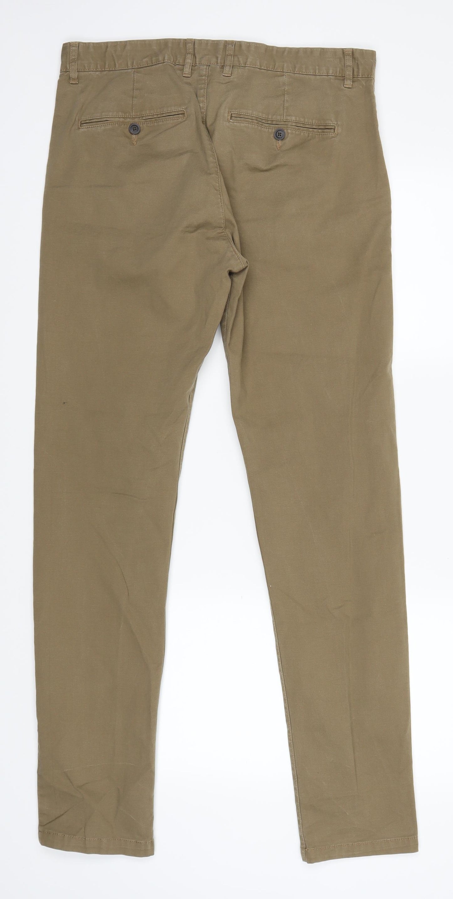 H&M Mens Brown   Trousers  Size 33 L31 in