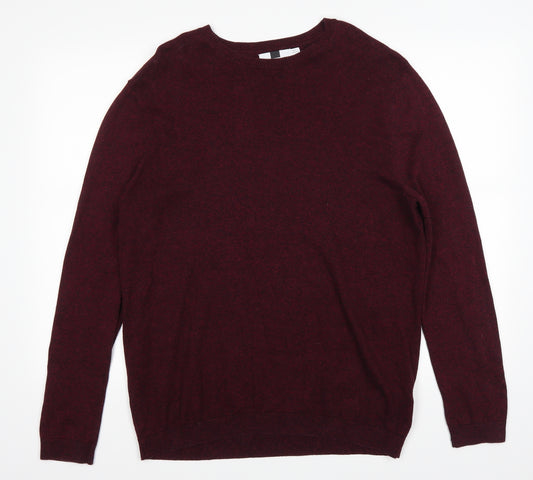 Front view of Topman men’s red jumper, size M