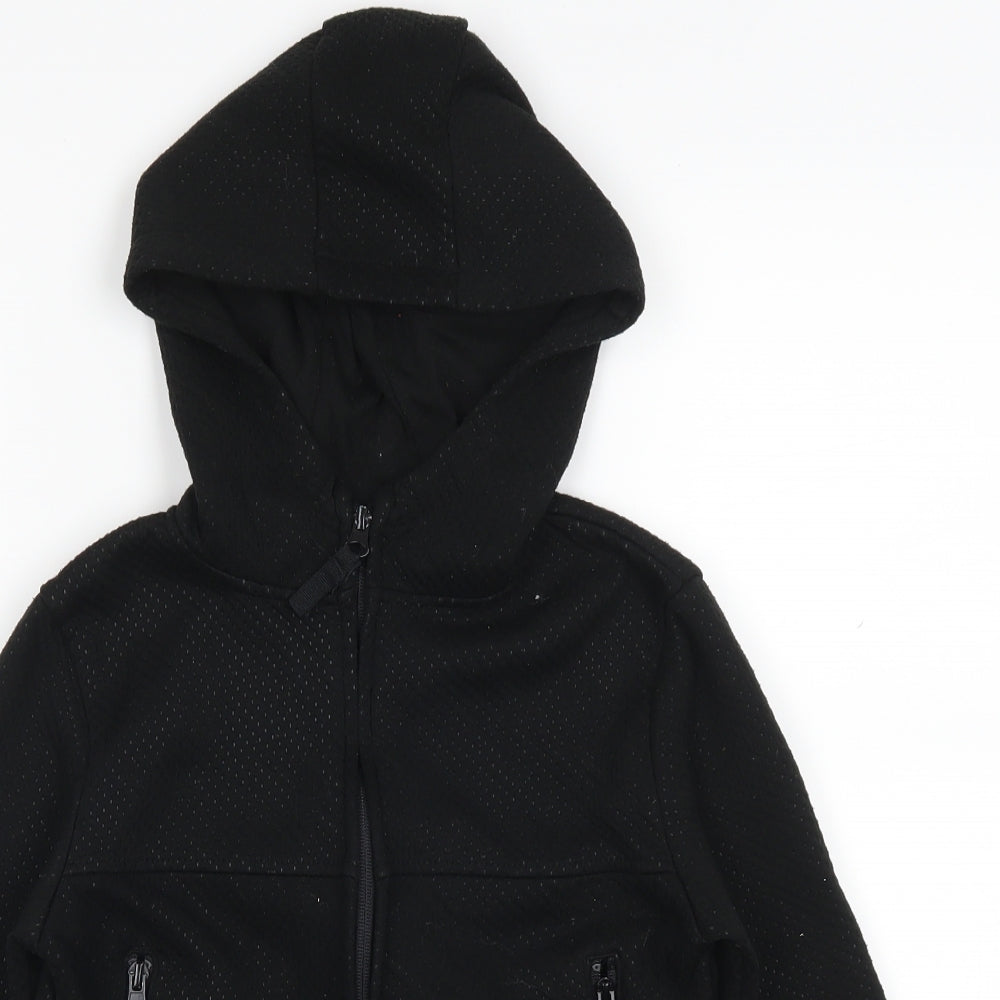 Primark Boys Black   Full Zip Hoodie Size 7-8 Years