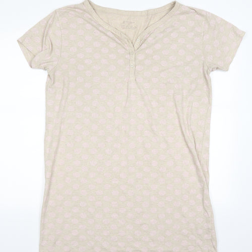 Primark Womens Beige Polka Dot  T-Shirt Dress  Size S