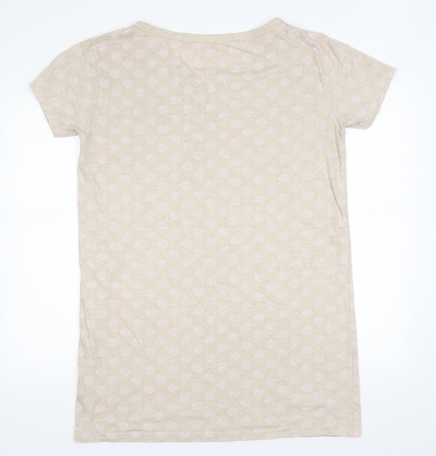 Primark Womens Beige Polka Dot  T-Shirt Dress  Size S