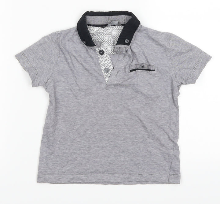 Primark Boys Black Striped  Basic Polo Size 2-3 Years