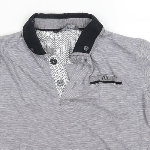 Primark Boys Black Striped  Basic Polo Size 2-3 Years
