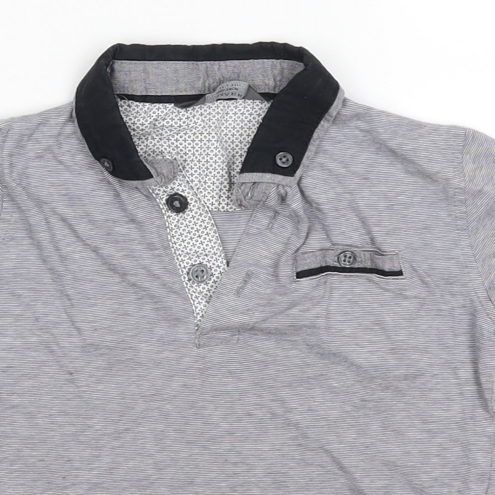 Primark Boys Black Striped  Basic Polo Size 2-3 Years