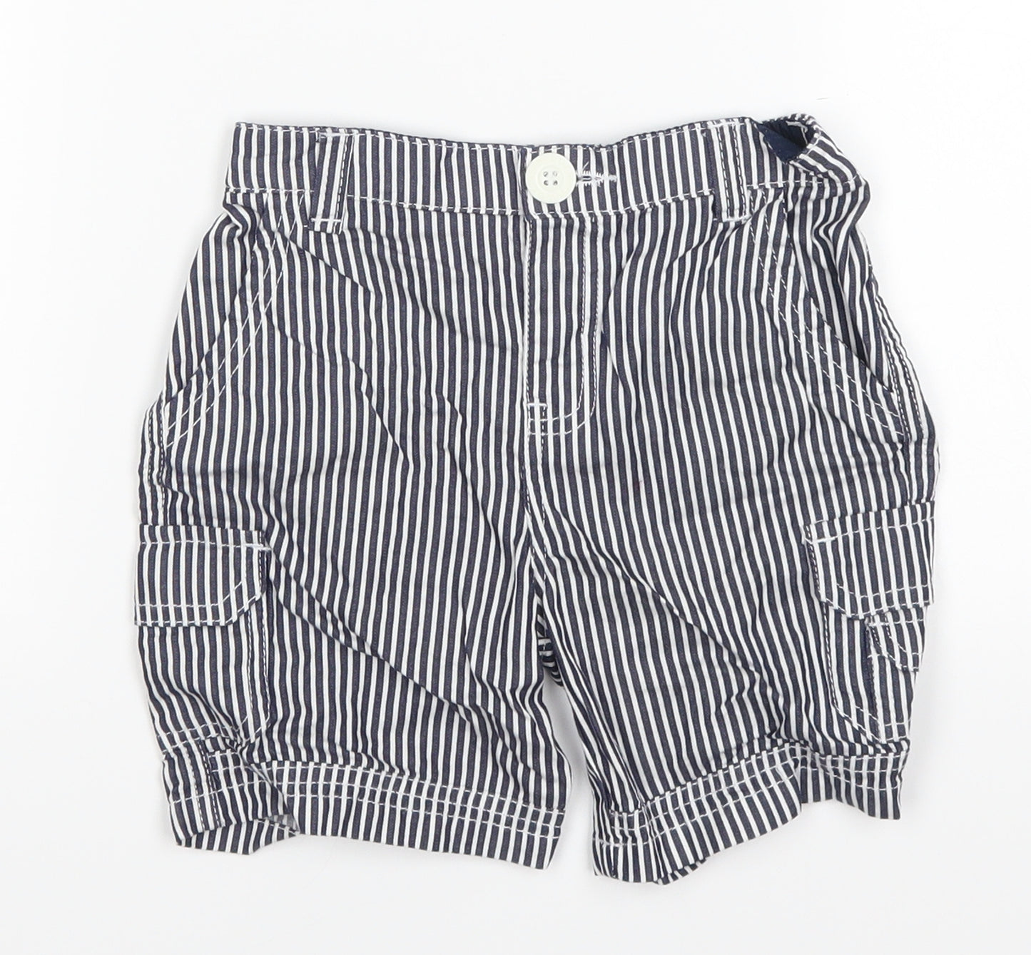 baby league Baby Blue Striped  Cropped Trousers Size 18-24 Months