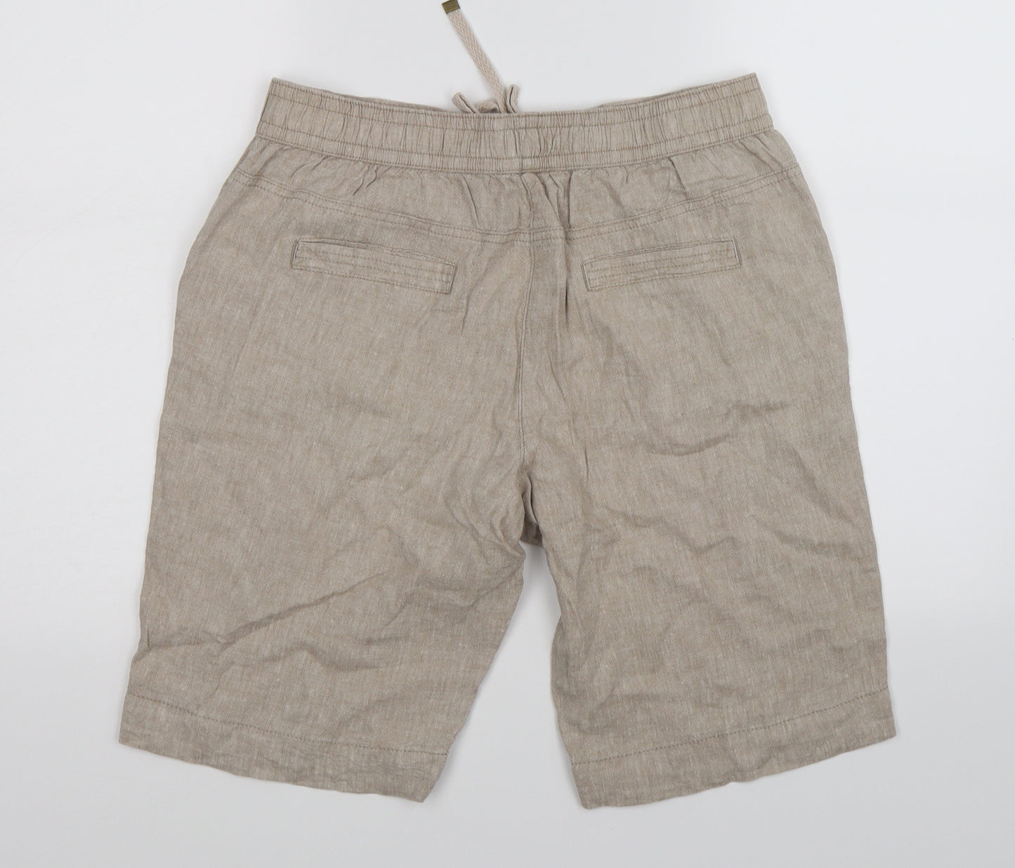 George Womens Beige  Canvas Cargo Shorts Size 12
