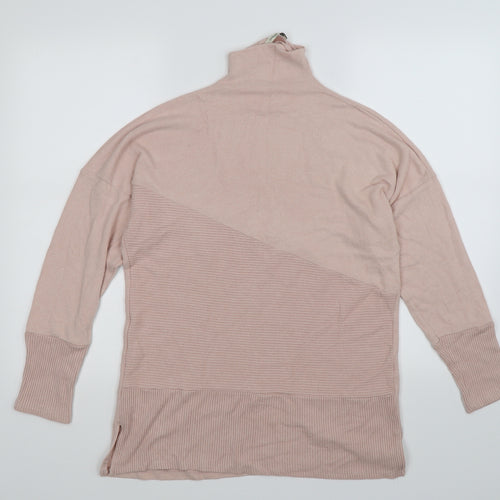 George Womens Pink Striped Knit Pullover Jumper Size M