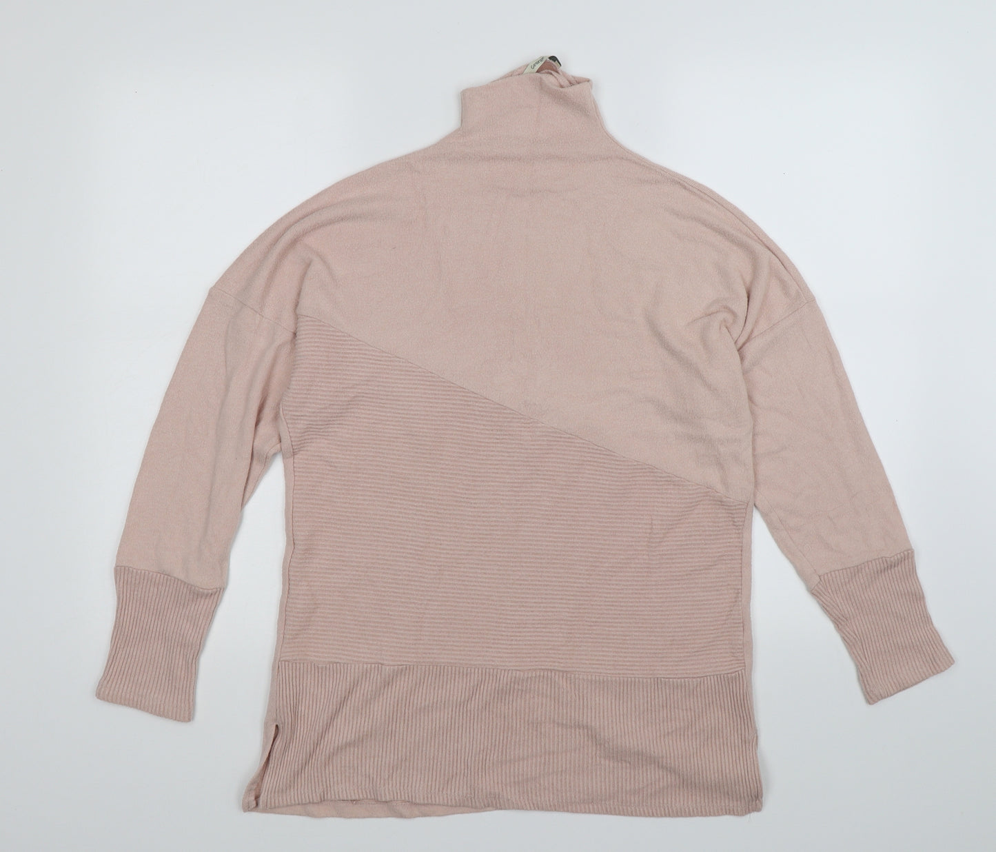 George Womens Pink Striped Knit Pullover Jumper Size M
