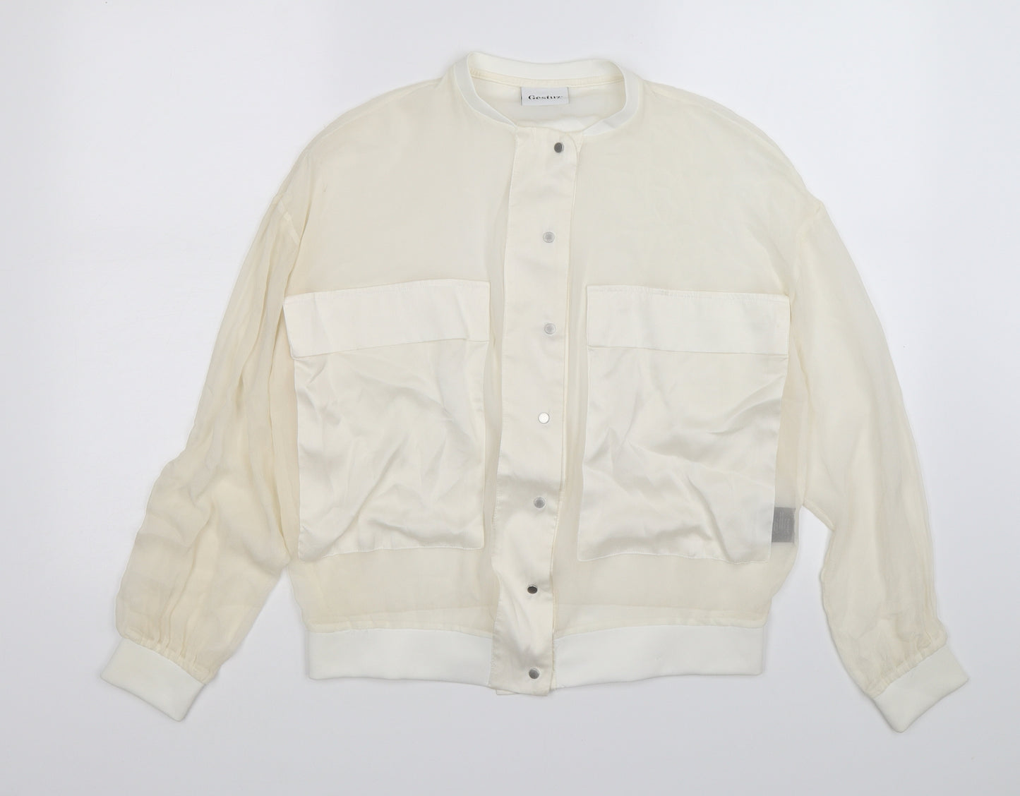 Gestuz Womens Ivory   Basic Blouse Size 10