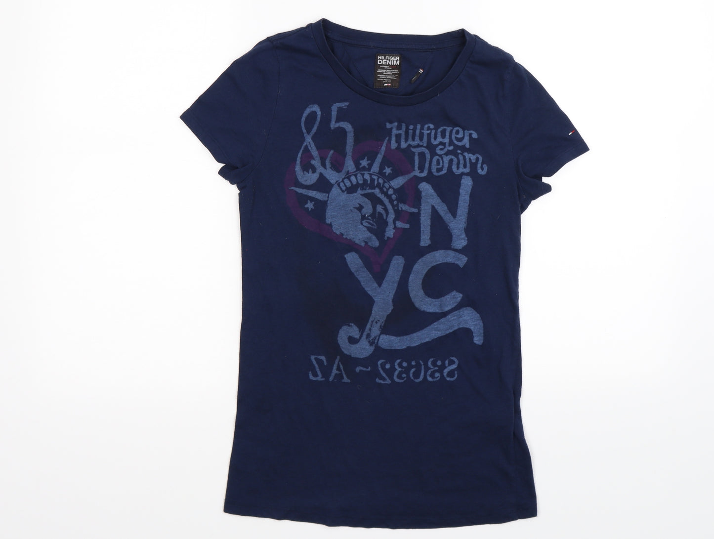 Hilfiger Denim Womens Blue   Basic T-Shirt Size S