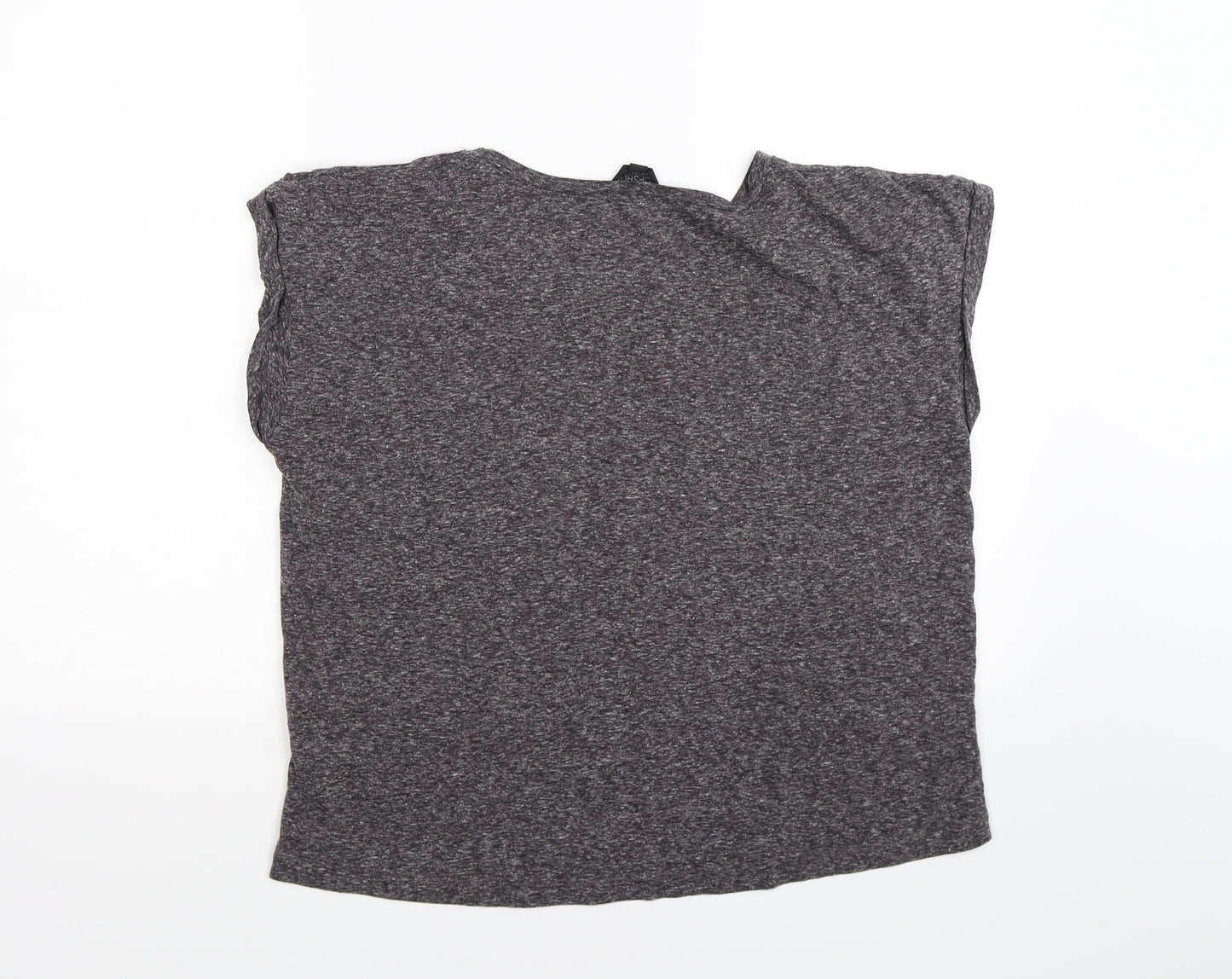 Topshop Womens Grey   Basic T-Shirt Size 12  - skeleton, halloween