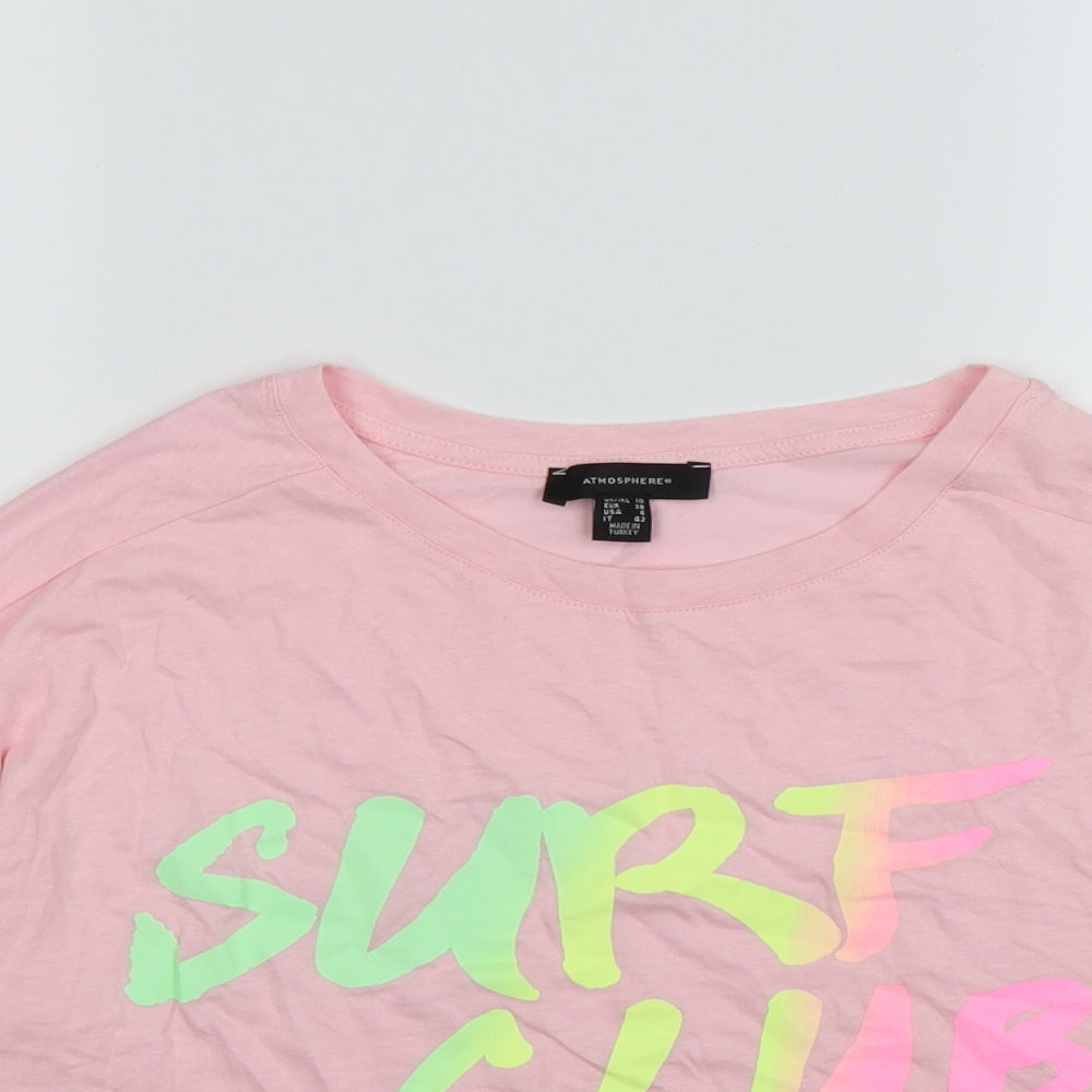 Primark Womens Pink   Basic T-Shirt Size 10  - surf club