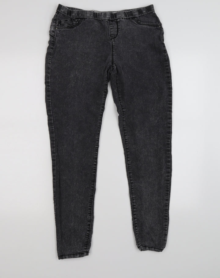denim co Womens Black Denim Jegging Leggings Size 10 L26 in - distressed