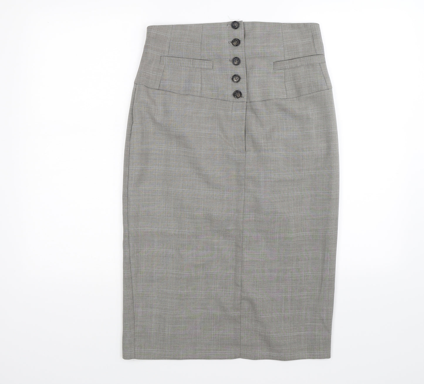 Limited Edition Womens Grey Check  Peasant Skirt Size 12