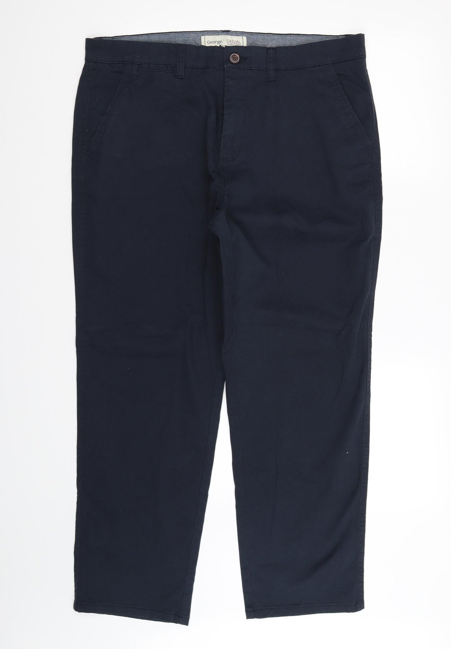 George Mens Blue   Chino Trousers Size 30 L32 in