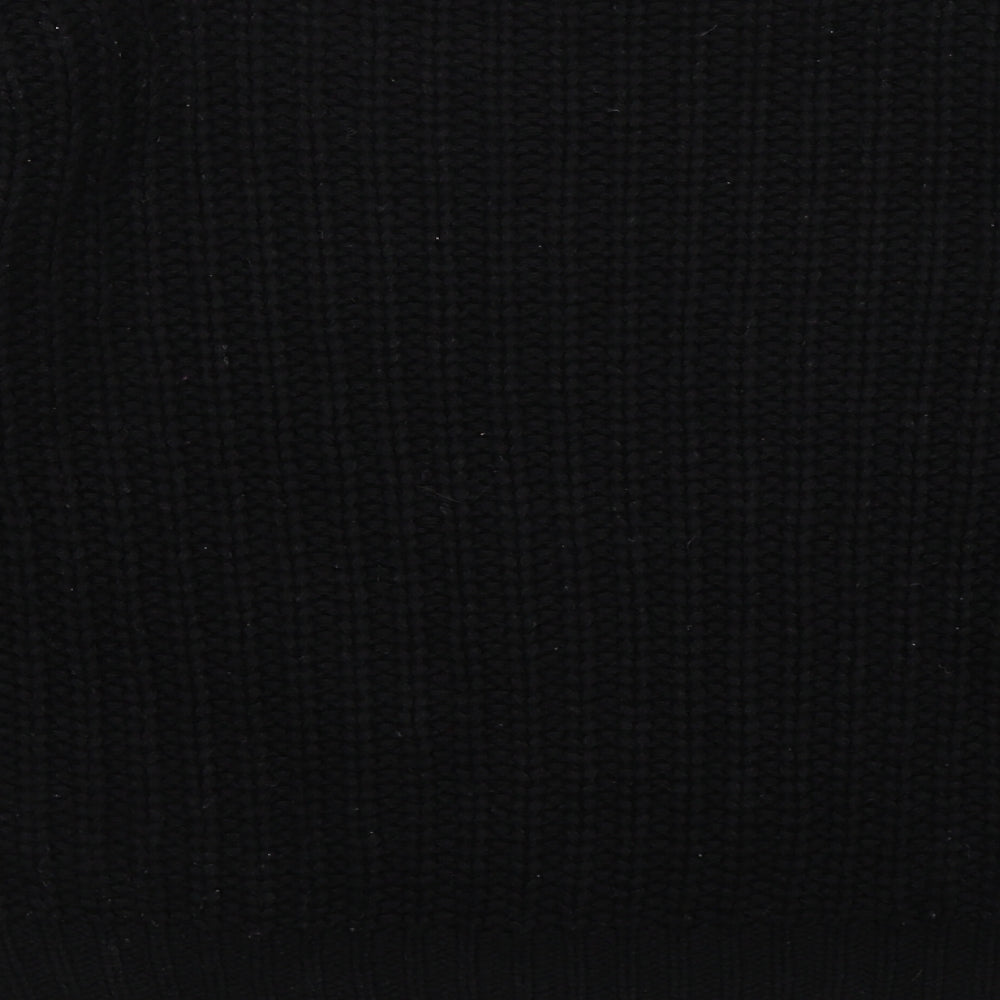 Topshop Womens Black  Knit Pullover Jumper Size 8  - velour,