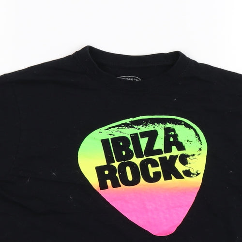 Ibiza Rocks Womens Black   Basic T-Shirt Size M  - ibiza rocks
