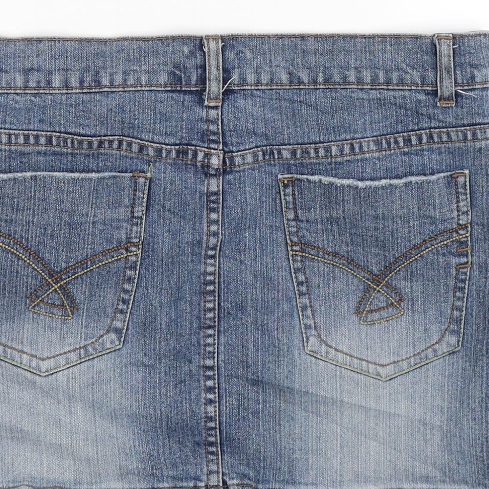 New Look Womens Blue  Denim Mini Skirt Size 12