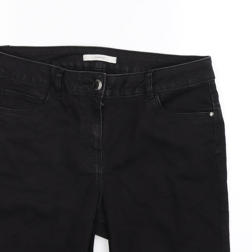George Womens Black  Denim Chino Shorts Size 14