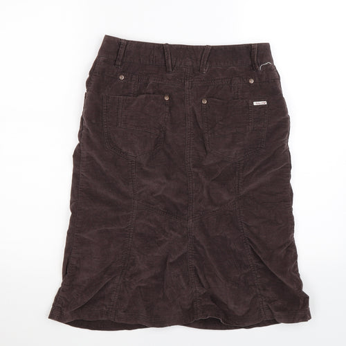 White Stuff Womens Brown  Velour Flare Skirt Size 8