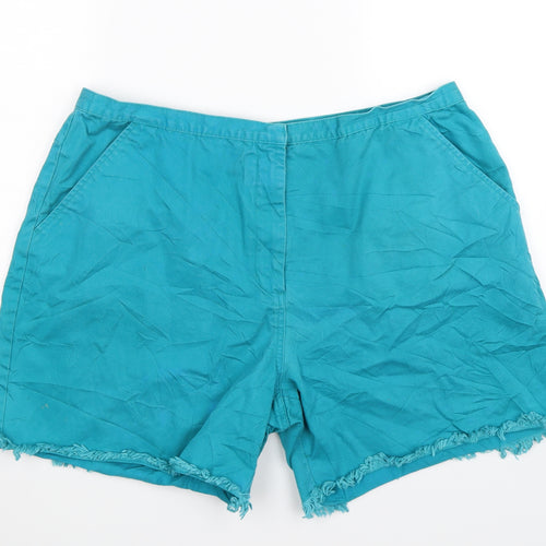 TESCO Womens Blue  Denim Cut-Off Shorts Size 20