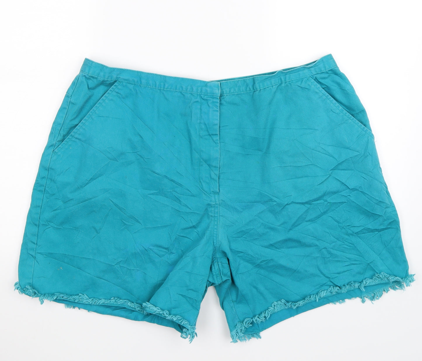 TESCO Womens Blue  Denim Cut-Off Shorts Size 20