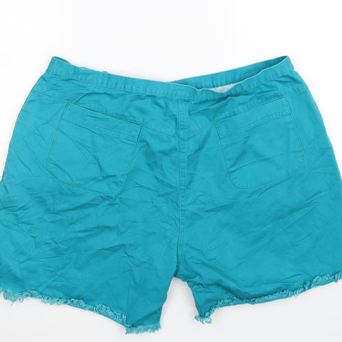 TESCO Womens Blue  Denim Cut-Off Shorts Size 20