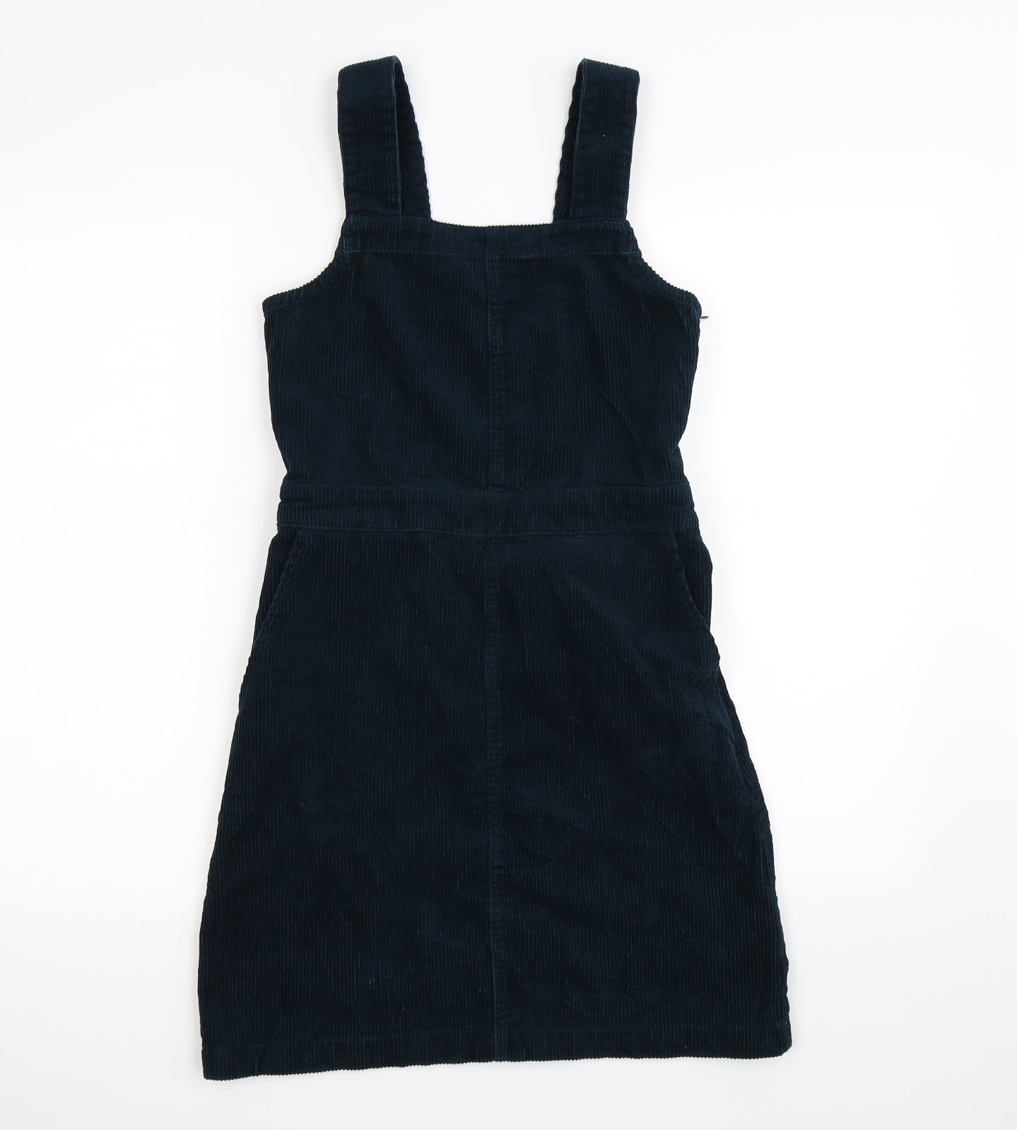 Dorothy Perkins Womens Blue Striped Corduroy Pinafore/Dungaree Dress  Size 6  - TEAL