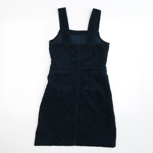 Dorothy Perkins Womens Blue Striped Corduroy Pinafore/Dungaree Dress  Size 6  - TEAL