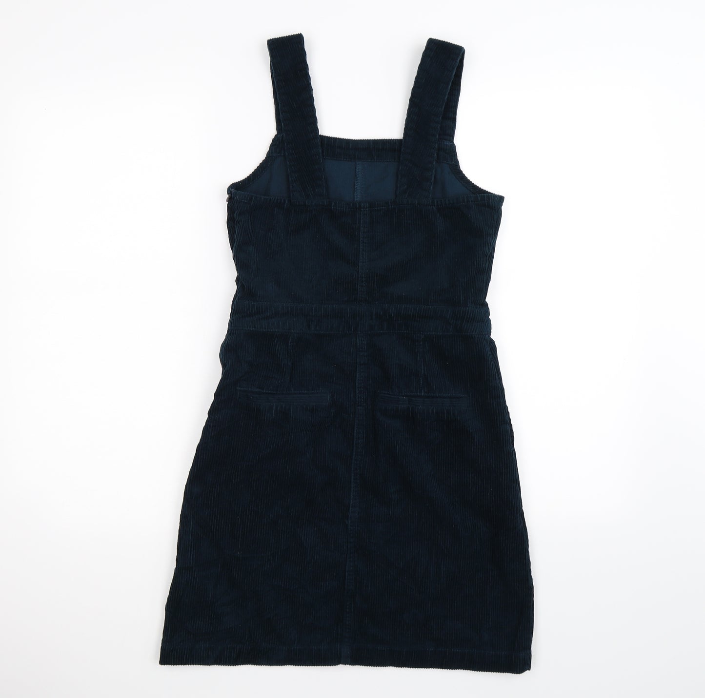 Dorothy Perkins Womens Blue Striped Corduroy Pinafore/Dungaree Dress  Size 6  - TEAL