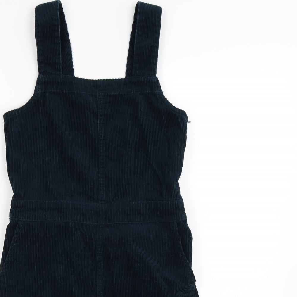 Dorothy Perkins Womens Blue Striped Corduroy Pinafore/Dungaree Dress  Size 6  - TEAL