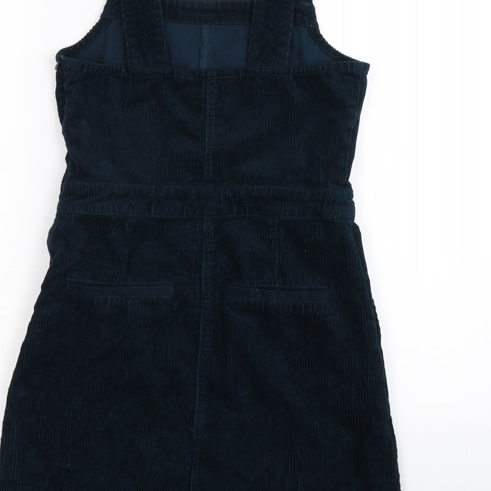 Dorothy Perkins Womens Blue Striped Corduroy Pinafore/Dungaree Dress  Size 6  - TEAL