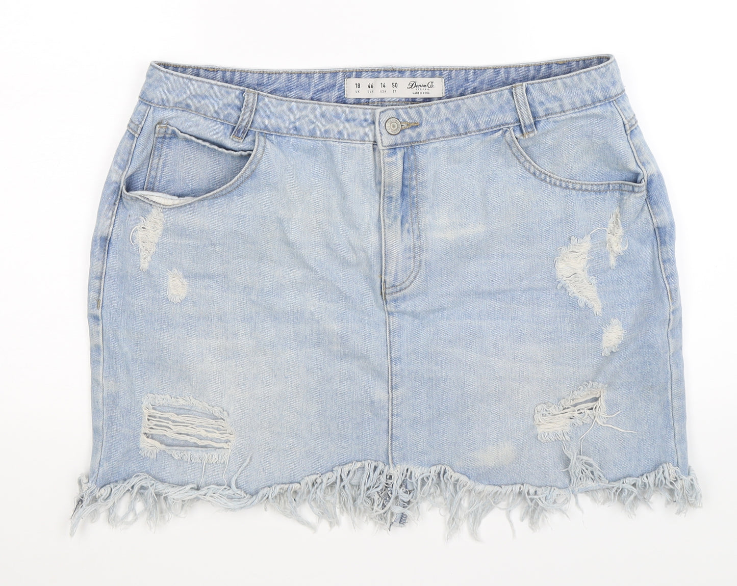 denim co Womens Blue  Denim Mini Skirt Size 18