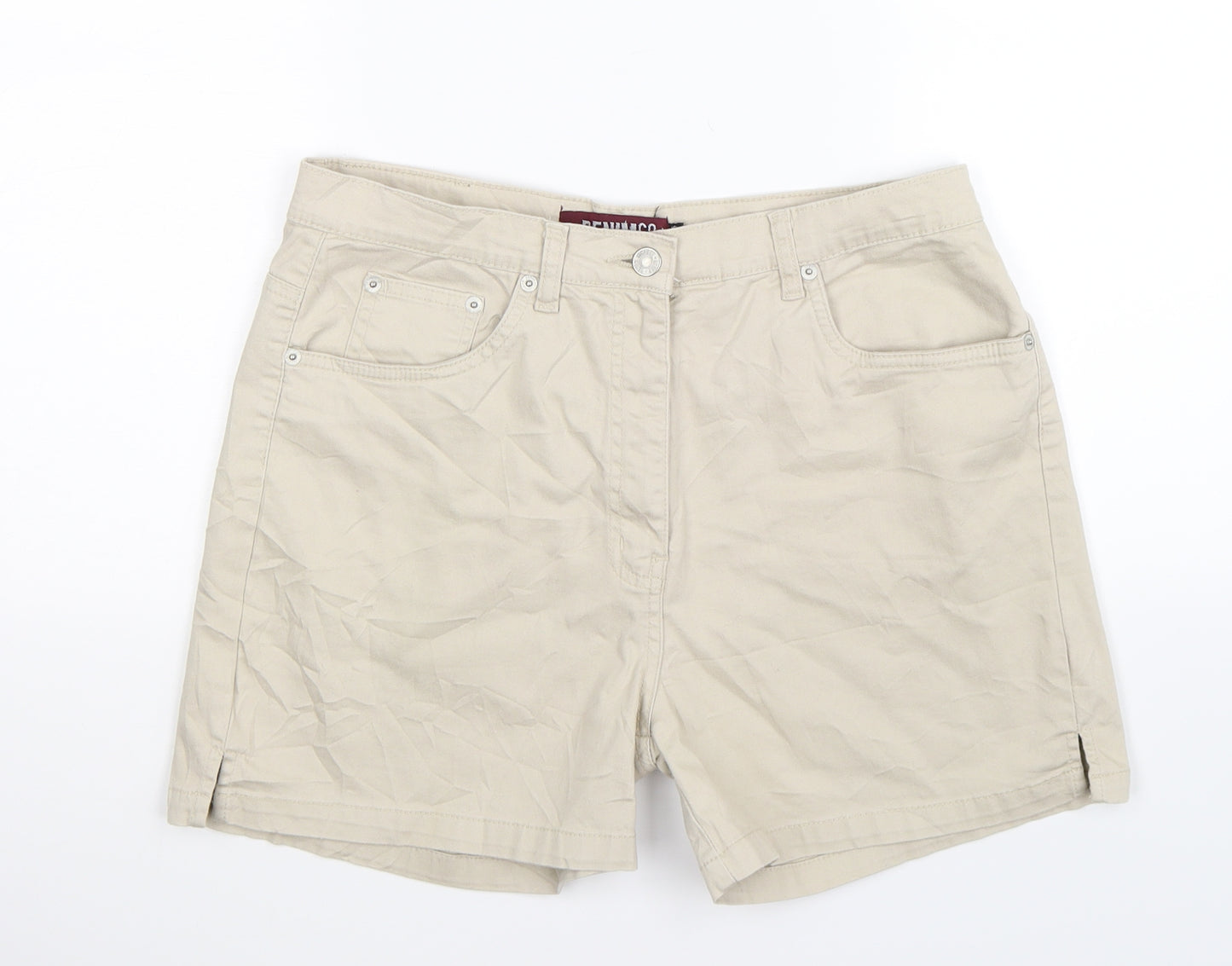 denim co Womens Beige  Denim Chino Shorts Size 16