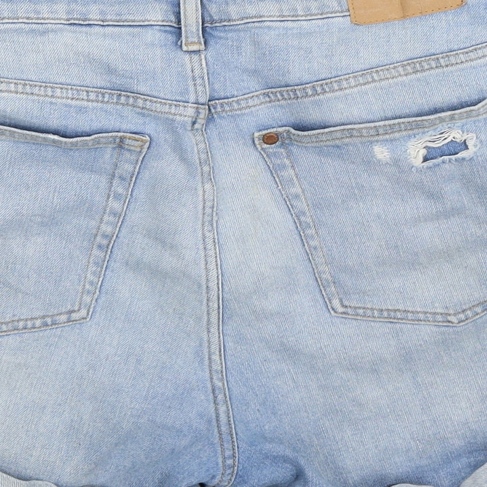 H&M Womens Blue  Denim Sailor Shorts Size 12